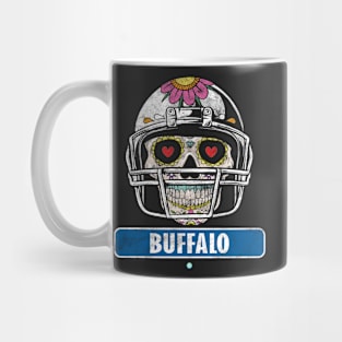 American Football - Buffalo Skull Football Gift Mug